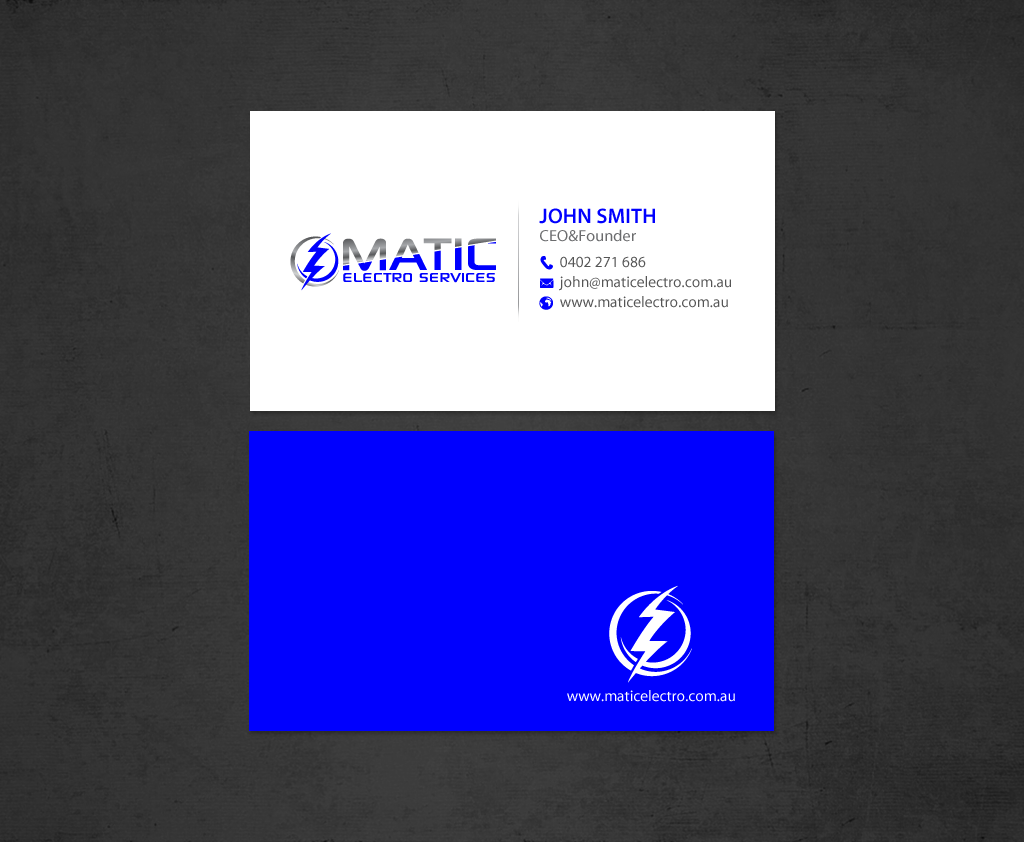 Business Card Design by chandrayaan.creative for Matic Electro Services | Design #13907494