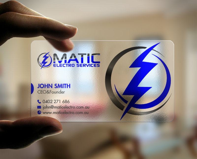 Business Card Design by chandrayaan.creative for Matic Electro Services | Design #13907501