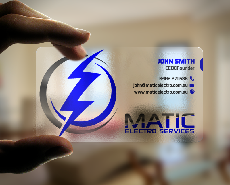 Business Card Design by chandrayaan.creative for Matic Electro Services | Design #13907513