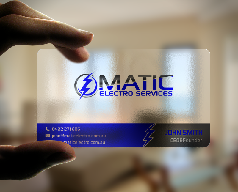 Business Card Design by chandrayaan.creative for Matic Electro Services | Design #13907514