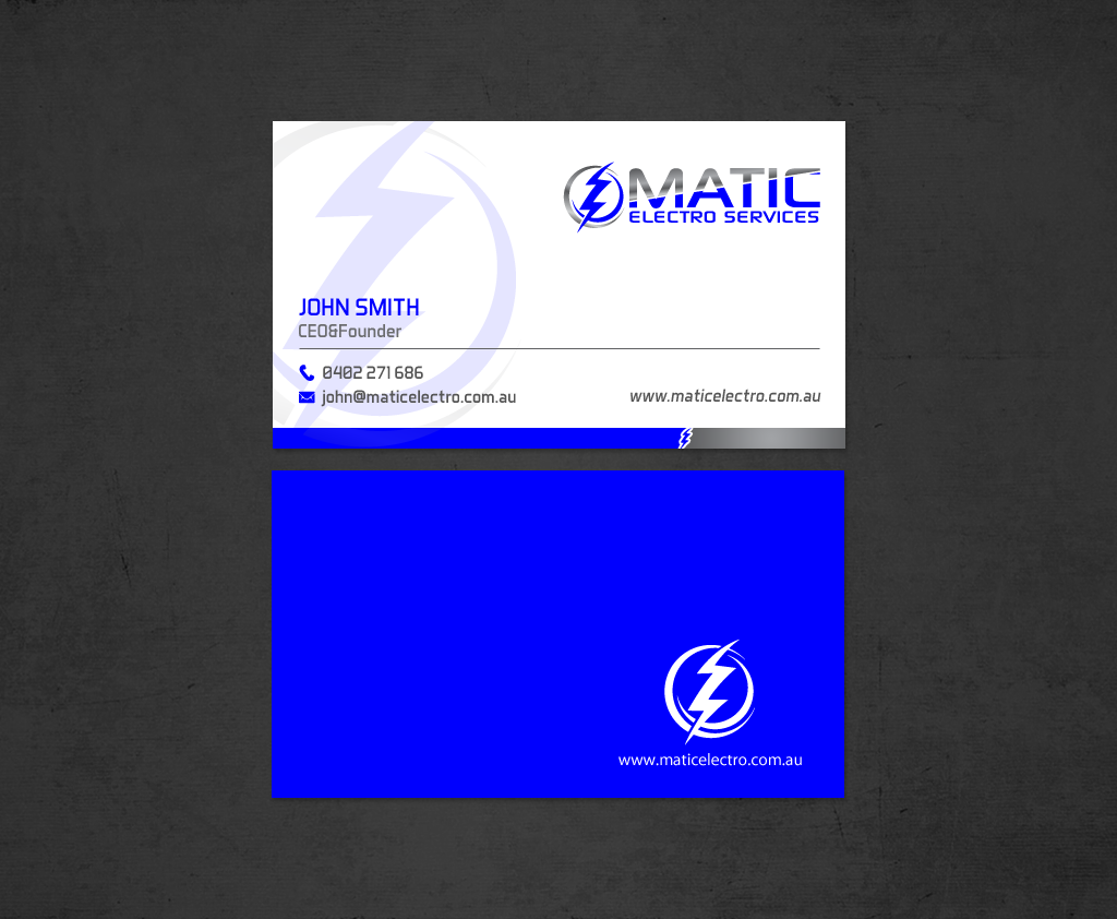 Business Card Design by chandrayaan.creative for Matic Electro Services | Design #13907515