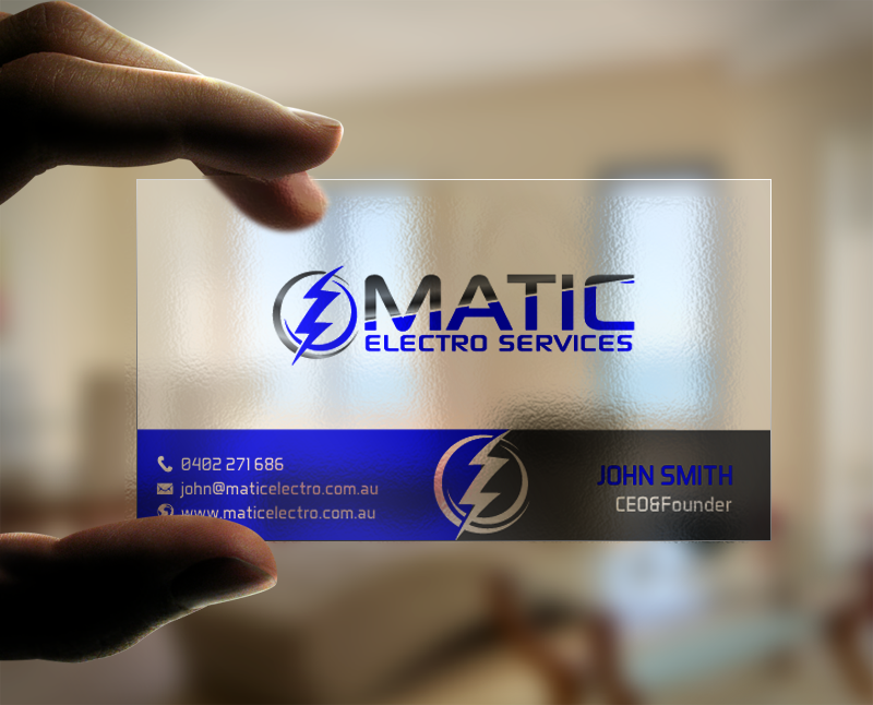Visitenkarten-Design von chandrayaan.creative für Matic Electro Services | Design #13907516