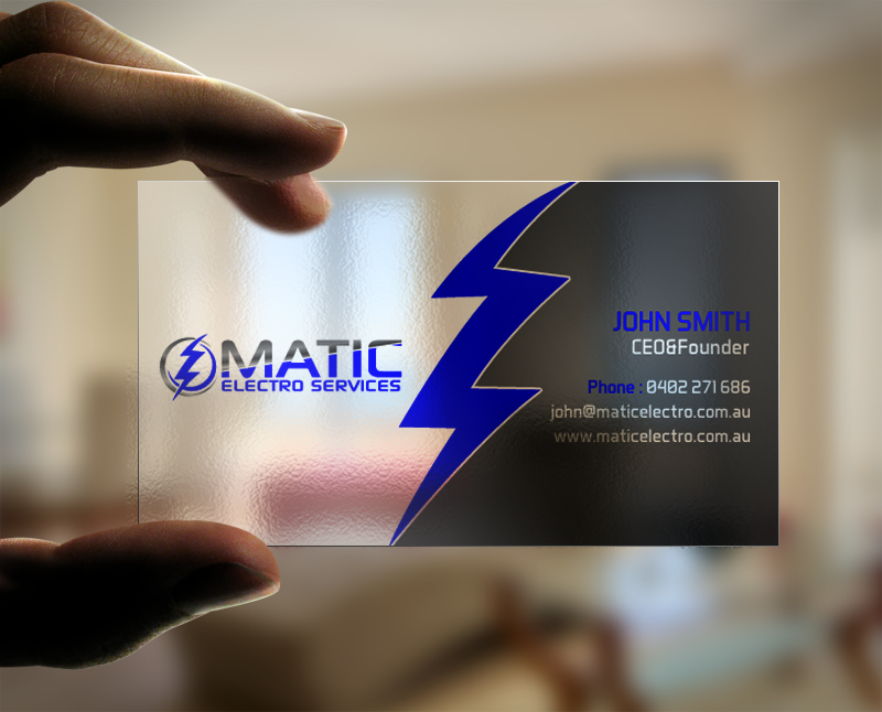 Diseño de Tarjeta de Presentación por chandrayaan.creative para Matic Electro Services | Diseño #13907517