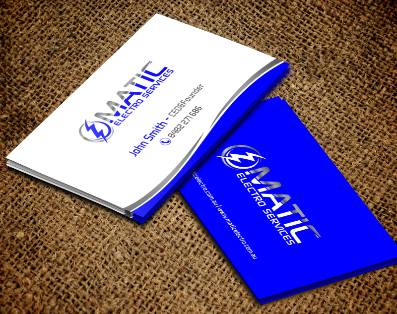Design de Carte de Visite par chandrayaan.creative pour Matic Electro Services | Design #13907532