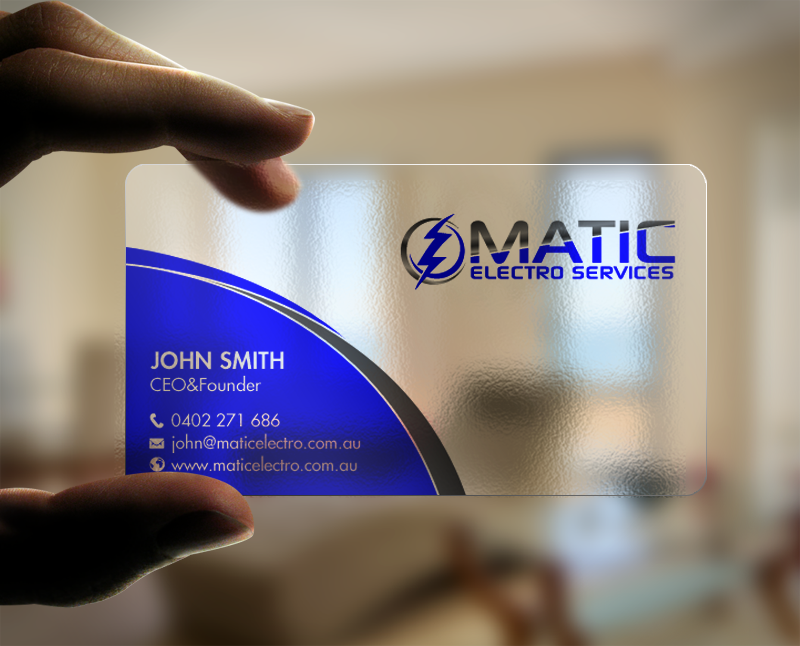 Diseño de Tarjeta de Presentación por chandrayaan.creative para Matic Electro Services | Diseño #13907545