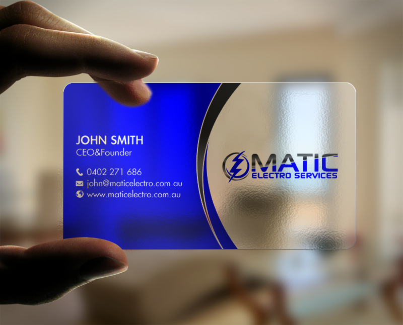Business Card Design by chandrayaan.creative for Matic Electro Services | Design #13907547