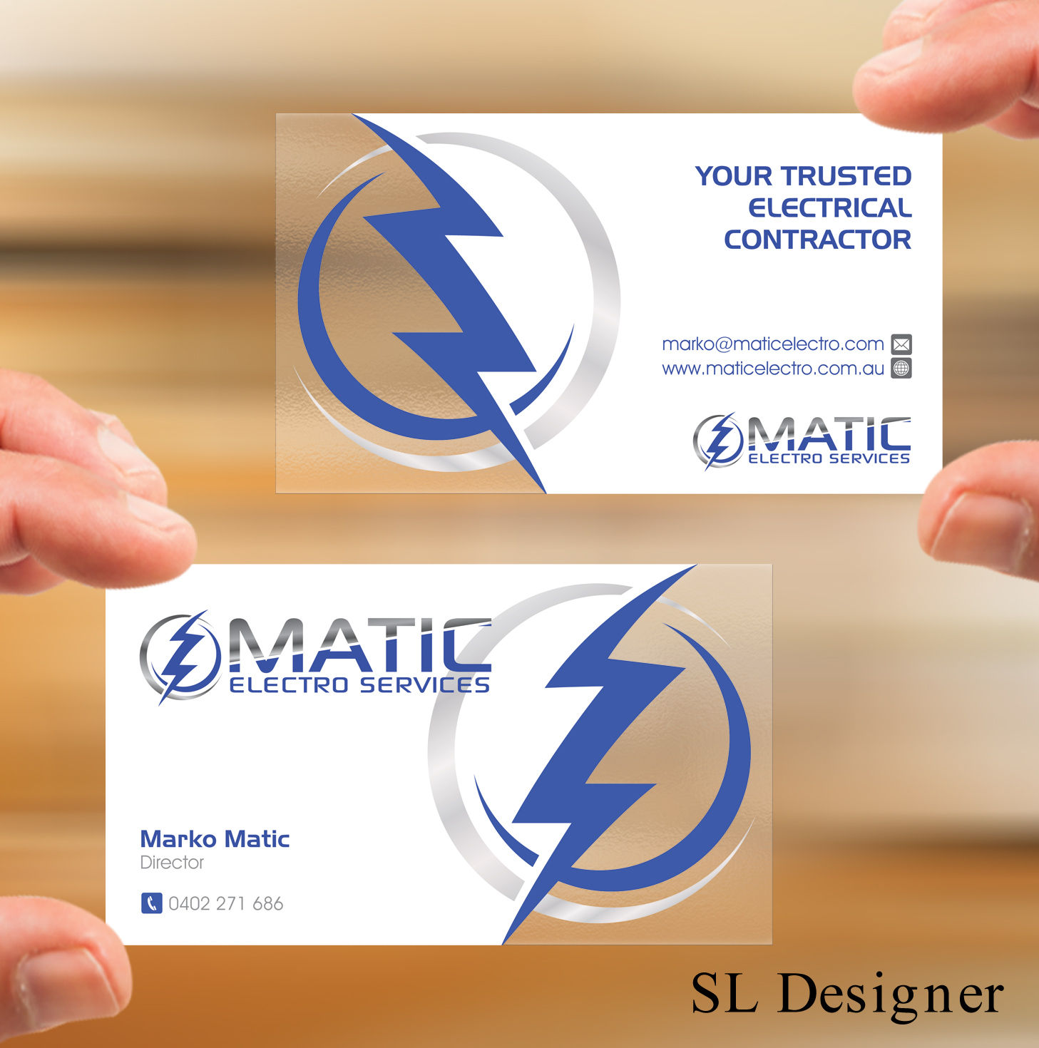 Diseño de Tarjeta de Presentación por SL Designer para Matic Electro Services | Diseño #13890175