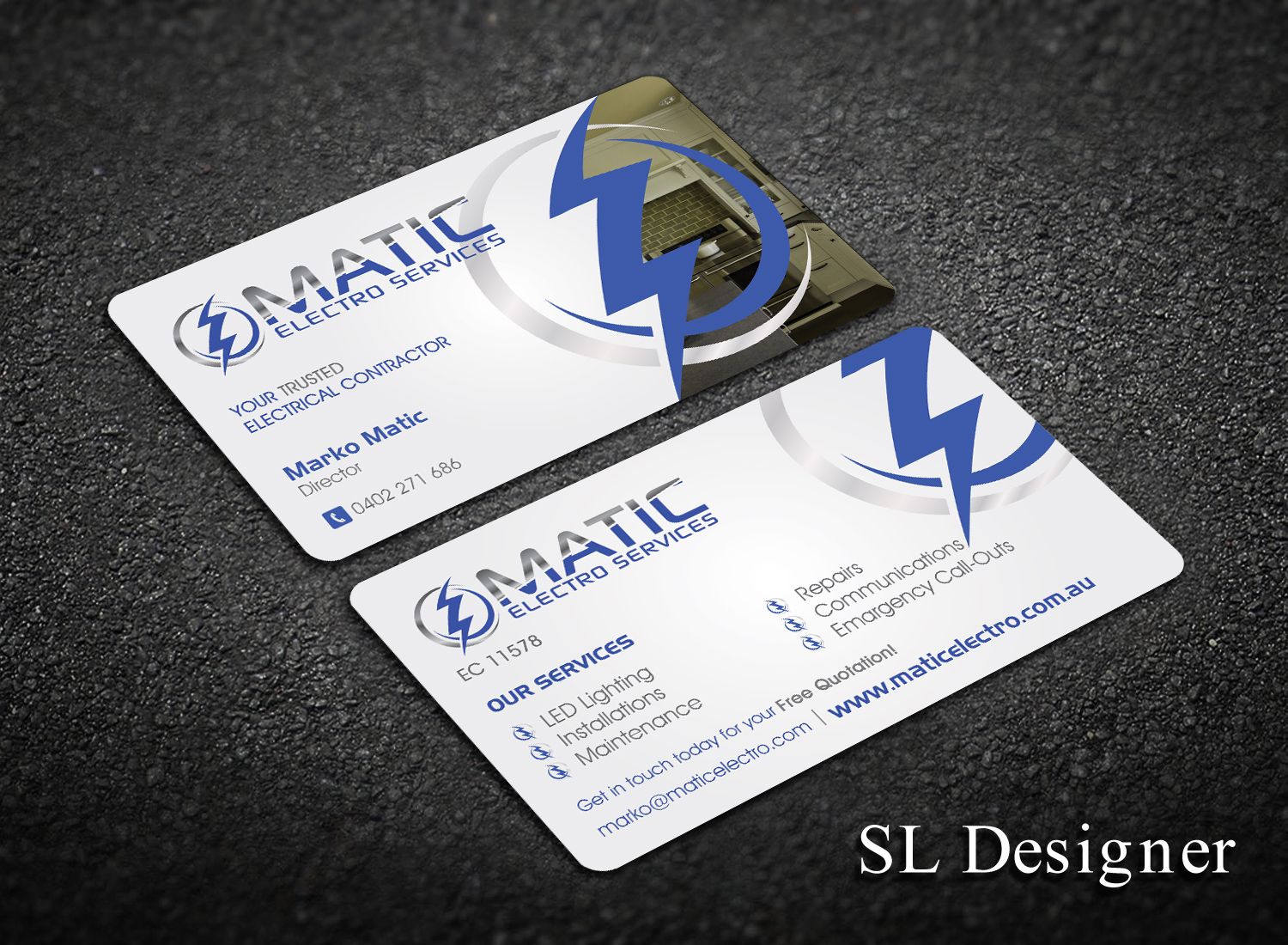 Business Card Design by SL Designer for Matic Electro Services | Design #13896191