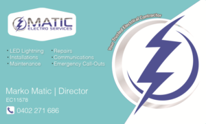Diseño de Tarjeta de Presentación por raghavjhawar01 para Matic Electro Services | Diseño: #13893449