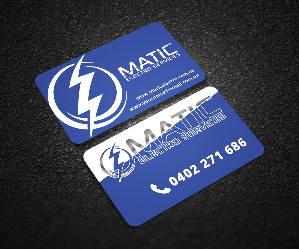Business Card Design by Graphic Flame for Matic Electro Services | Design #13905997