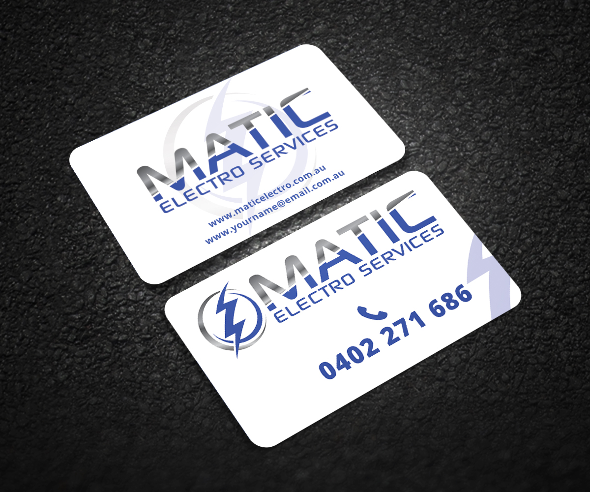 Business Card Design by Graphic Flame for Matic Electro Services | Design #13905999