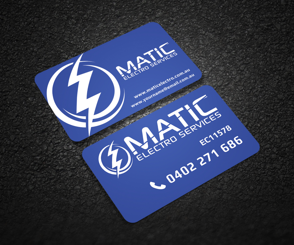 Business Card Design by Graphic Flame for Matic Electro Services | Design #13917325
