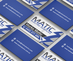 Business Card Design by RetroDesign for Matic Electro Services | Design: #13898782