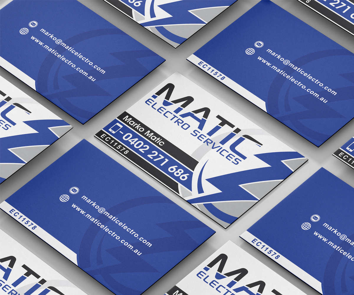 Business Card Design by RetroDesign for Matic Electro Services | Design #13931943
