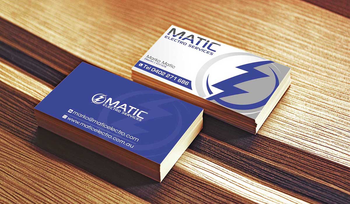 Business Card Design by sakshiparasher for Matic Electro Services | Design #13898524