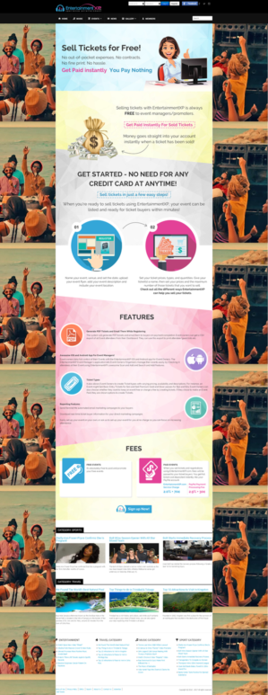 Sell tickets design for one web page | Web Design by Sbss