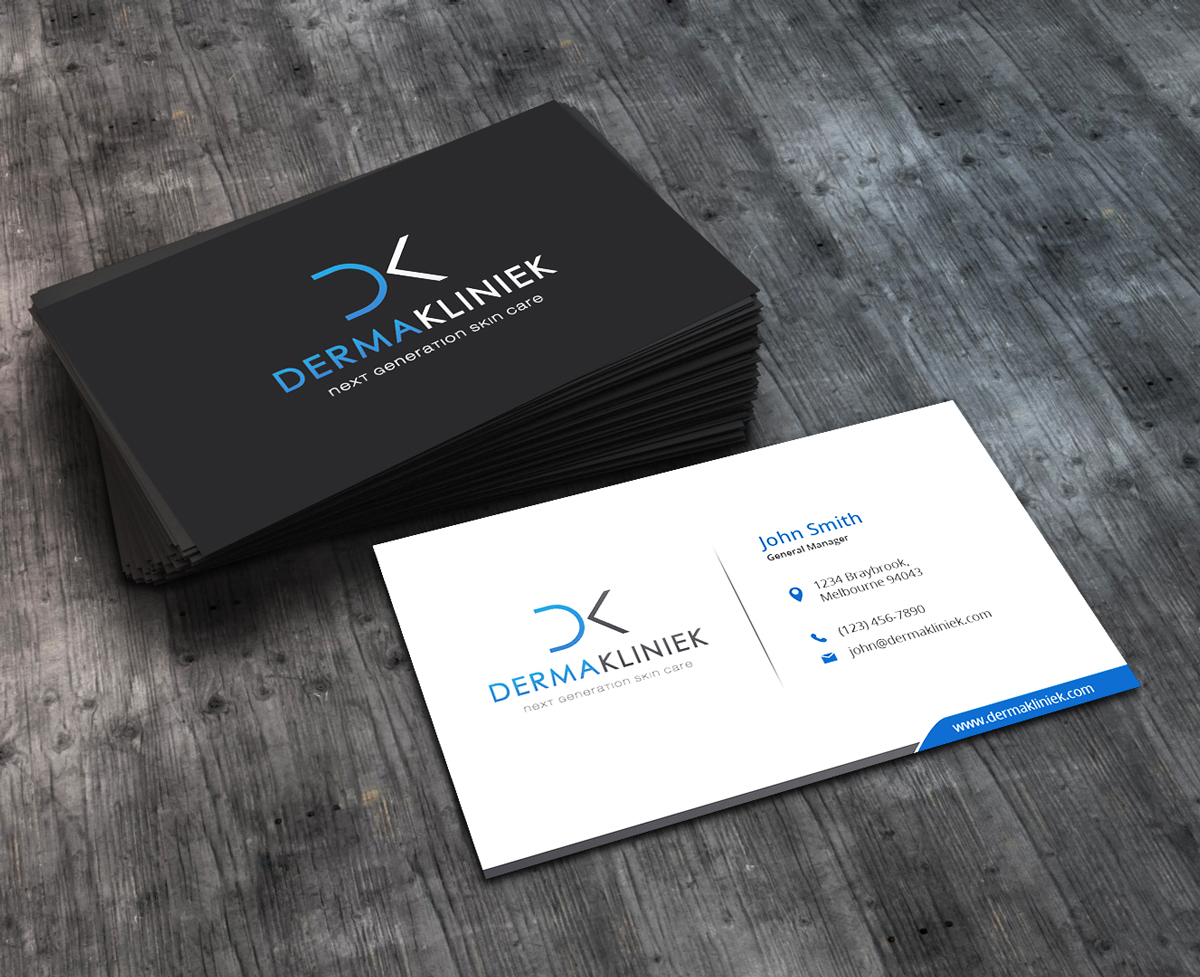 Diseño de Tarjeta de Presentación por AbyJohns para Derma Kliniek | Diseño #13900531