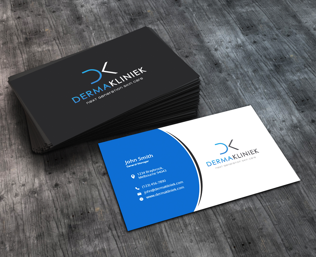 Diseño de Tarjeta de Presentación por AbyJohns para Derma Kliniek | Diseño #13900533