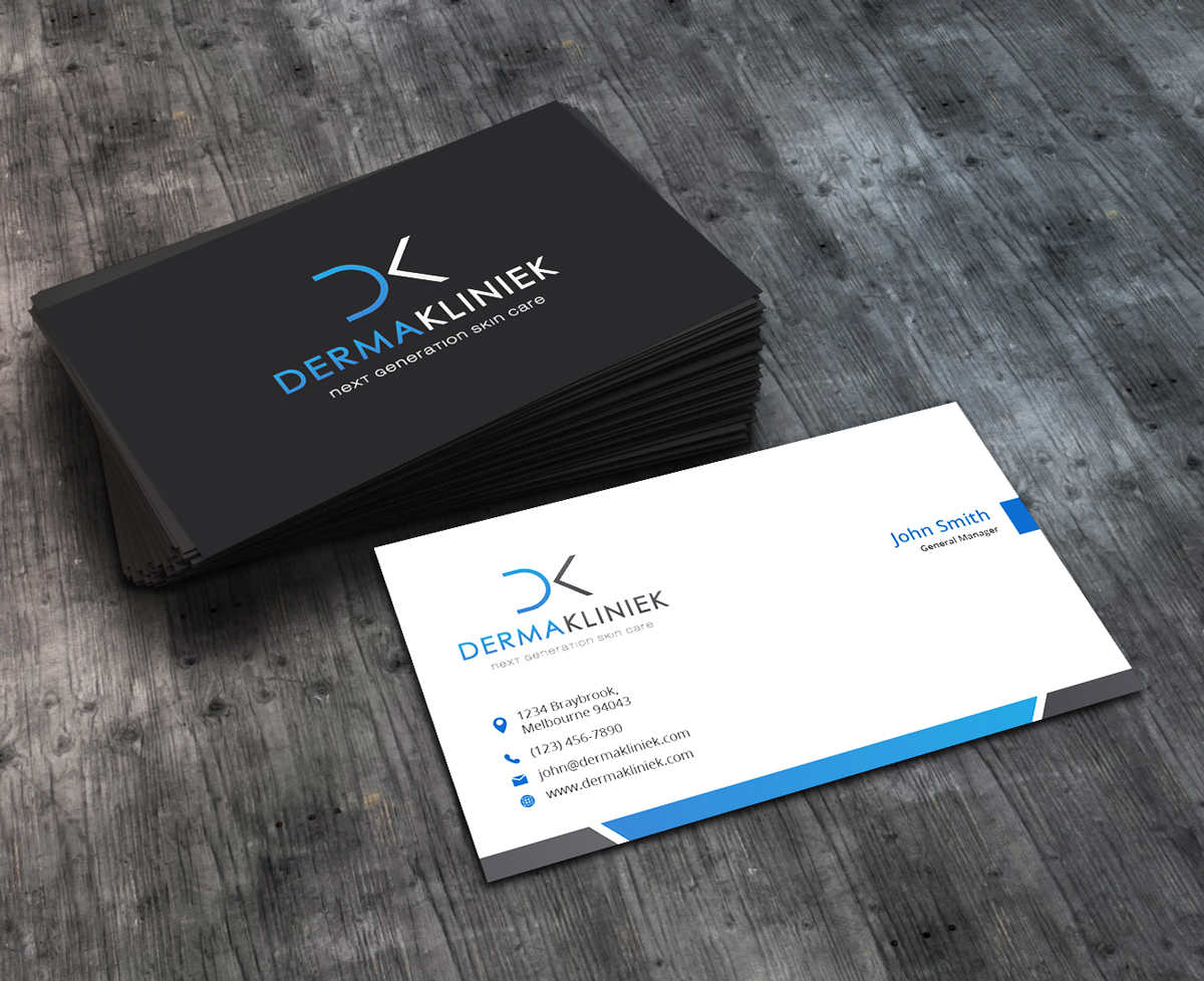 Diseño de Tarjeta de Presentación por AbyJohns para Derma Kliniek | Diseño #13900534