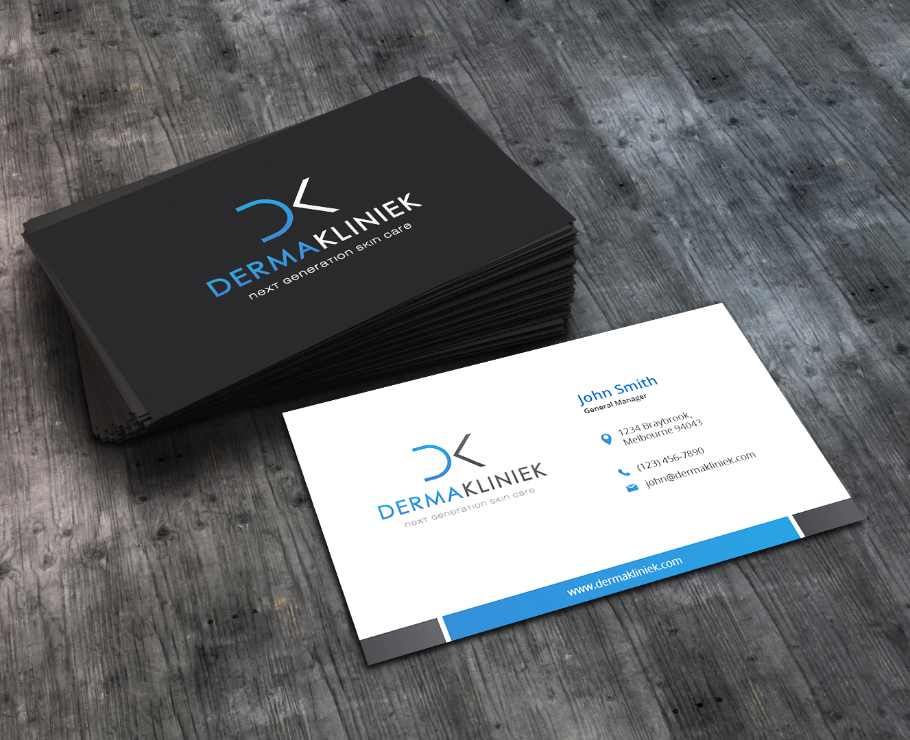 Diseño de Tarjeta de Presentación por AbyJohns para Derma Kliniek | Diseño #13900535