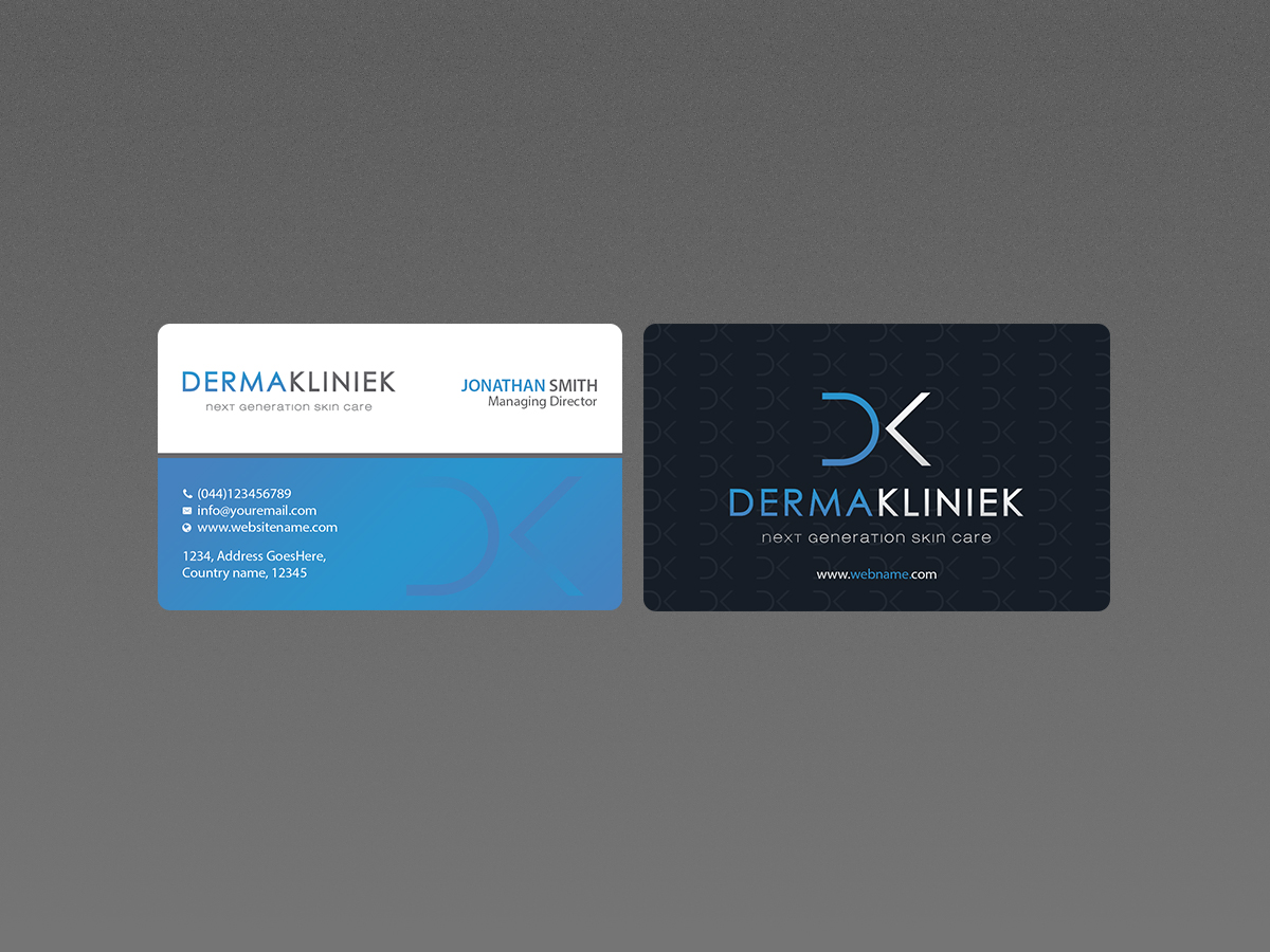 Diseño de Tarjeta de Presentación por Creations Box 2015 para Derma Kliniek | Diseño #13903316