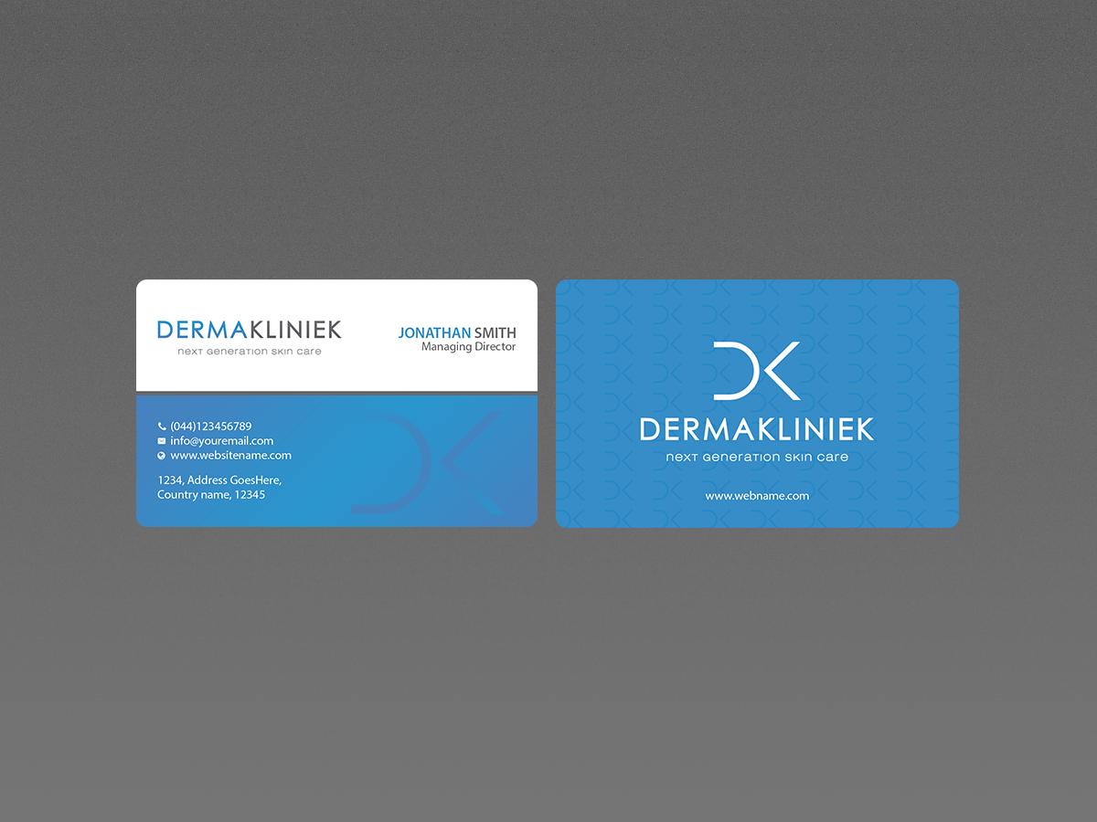 Diseño de Tarjeta de Presentación por Creations Box 2015 para Derma Kliniek | Diseño #13903319