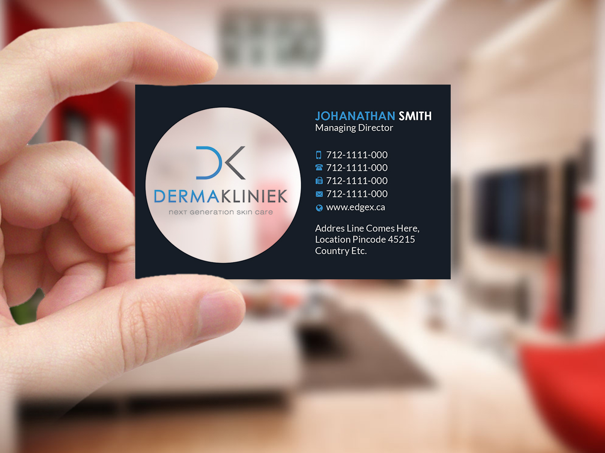 Diseño de Tarjeta de Presentación por Creations Box 2015 para Derma Kliniek | Diseño #13904437