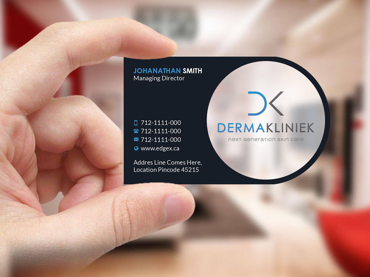 Diseño de Tarjeta de Presentación por Creations Box 2015 para Derma Kliniek | Diseño #13904442