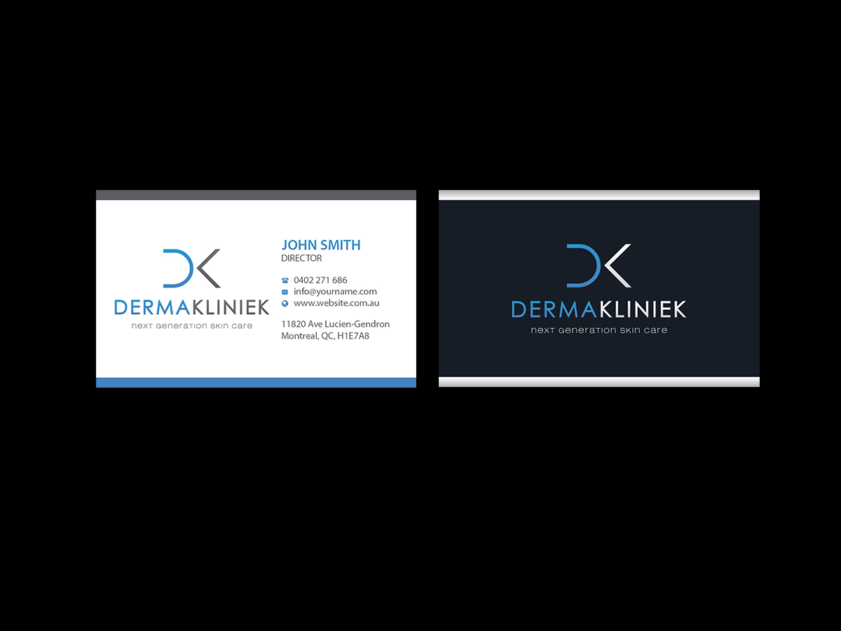 Diseño de Tarjeta de Presentación por Creations Box 2015 para Derma Kliniek | Diseño #13905408