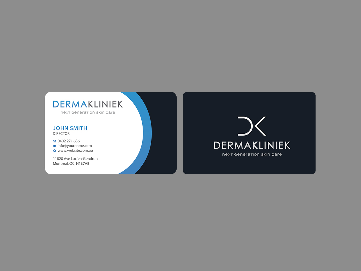 Diseño de Tarjeta de Presentación por Creations Box 2015 para Derma Kliniek | Diseño #13905410