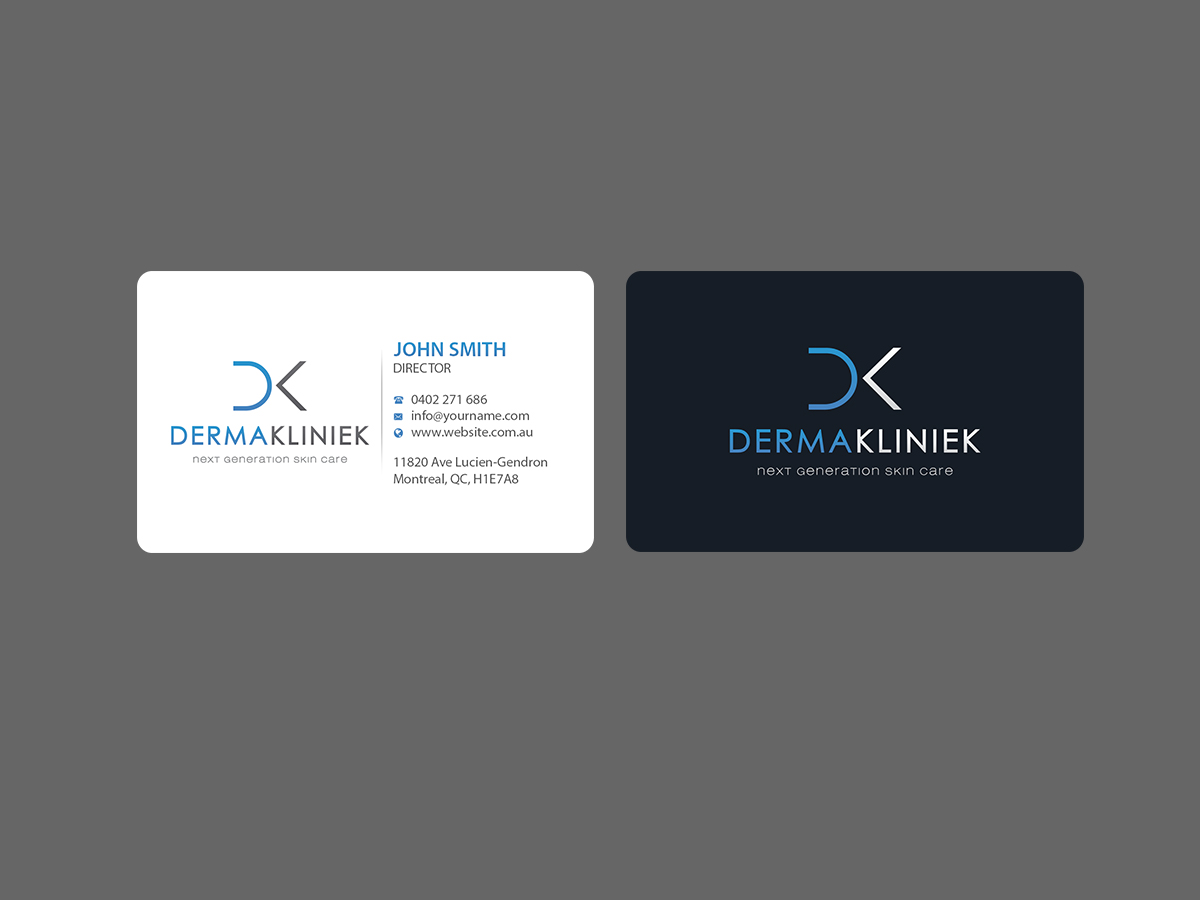 Diseño de Tarjeta de Presentación por Creations Box 2015 para Derma Kliniek | Diseño #13905421