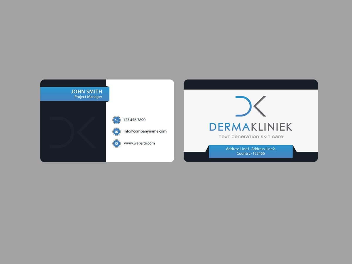 Design de Carte de Visite par Creations Box 2015 pour Derma Kliniek | Design #13909044