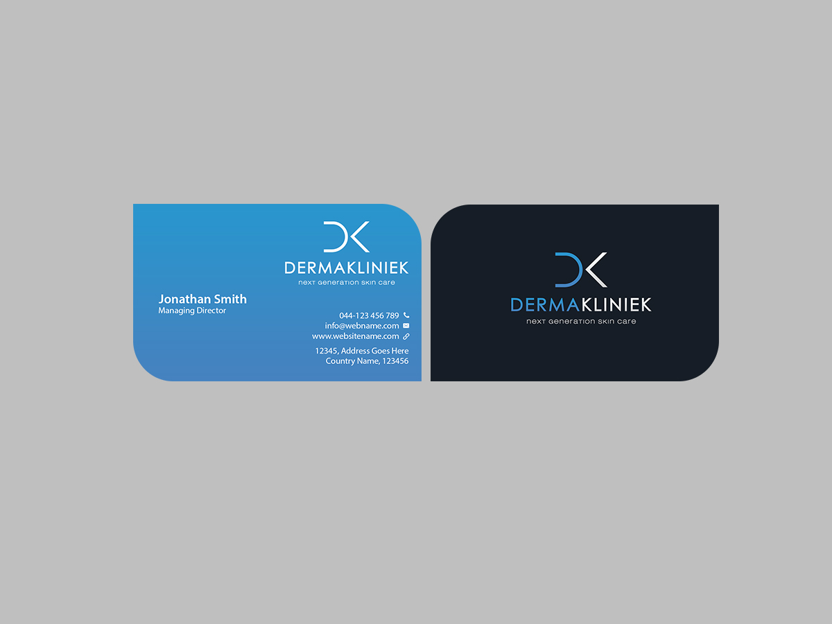 Diseño de Tarjeta de Presentación por Creations Box 2015 para Derma Kliniek | Diseño #13909064