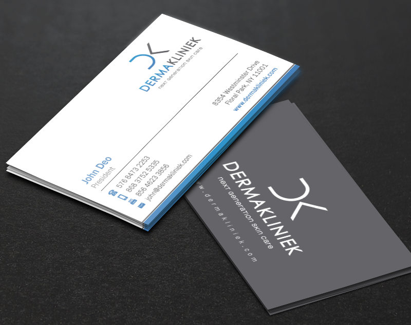 Diseño de Tarjeta de Presentación por Brand aid para Derma Kliniek | Diseño #13905820