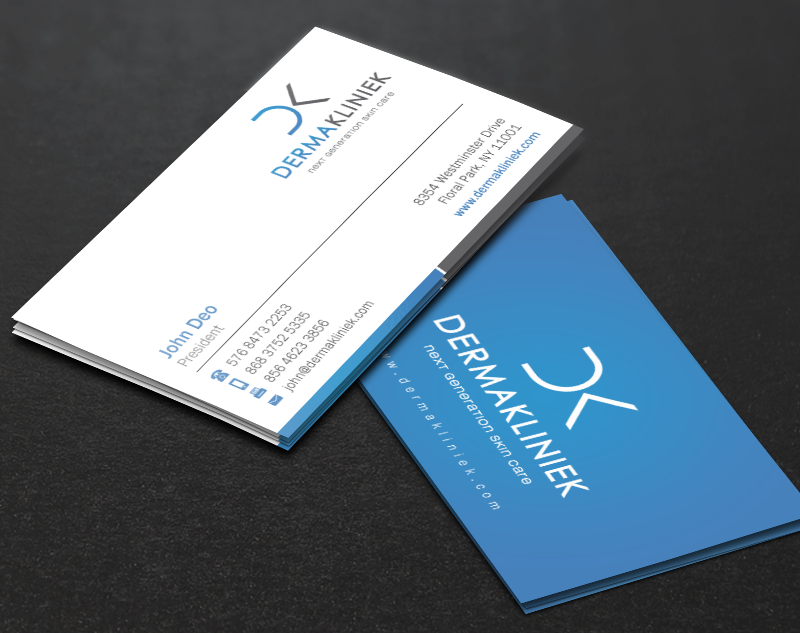 Diseño de Tarjeta de Presentación por Brand aid para Derma Kliniek | Diseño #13905821