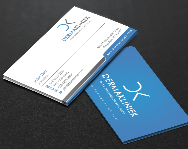 Diseño de Tarjeta de Presentación por Brand aid para Derma Kliniek | Diseño #13905838