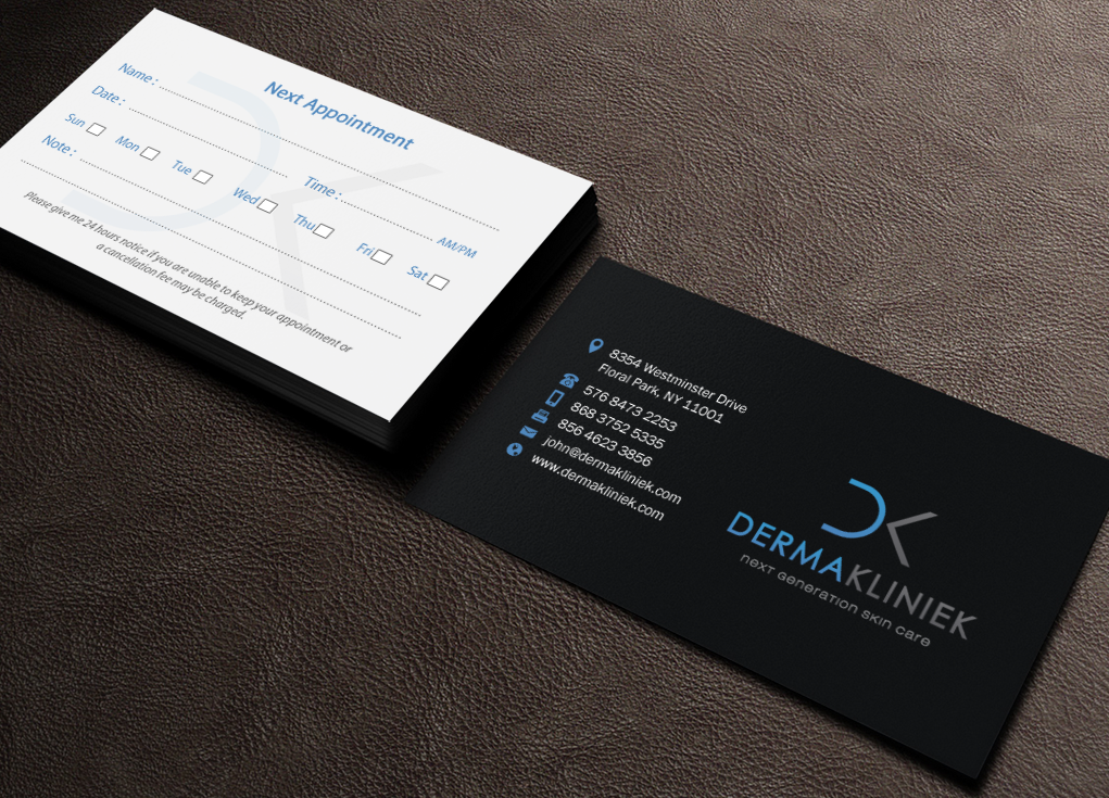 Diseño de Tarjeta de Presentación por Brand aid para Derma Kliniek | Diseño #13918123