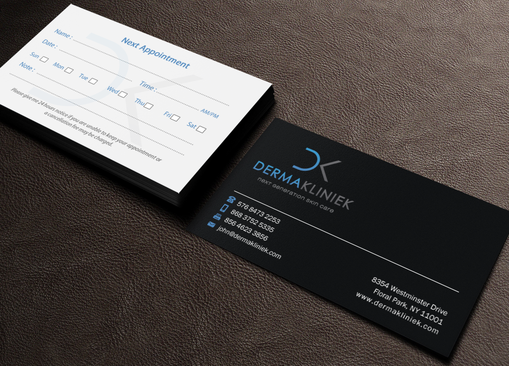 Diseño de Tarjeta de Presentación por Brand aid para Derma Kliniek | Diseño #13918142