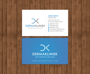 Diseño de Tarjeta de Presentación por chandrayaan.creative para Derma Kliniek | Diseño: #13903169