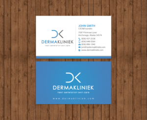 Diseño de Tarjeta de Presentación por chandrayaan.creative para Derma Kliniek | Diseño: #13903170