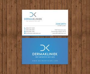 Diseño de Tarjeta de Presentación por chandrayaan.creative para Derma Kliniek | Diseño: #13903180