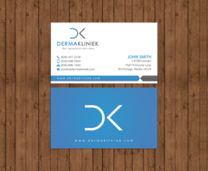 Diseño de Tarjeta de Presentación por chandrayaan.creative para Derma Kliniek | Diseño: #13903182