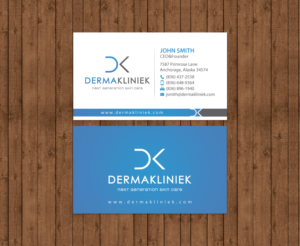 Diseño de Tarjeta de Presentación por chandrayaan.creative para Derma Kliniek | Diseño: #13903183