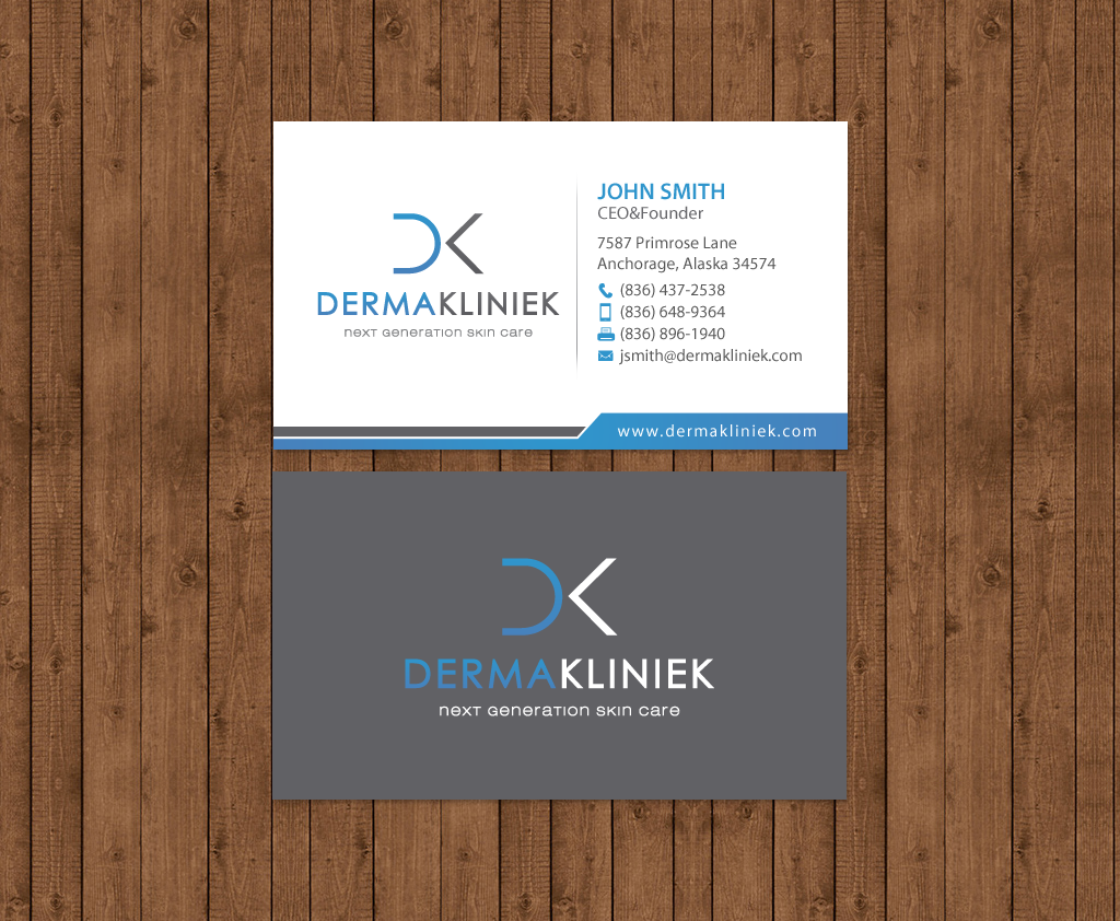 Business Card Design by chandrayaan.creative for Derma Kliniek | Design #13903199