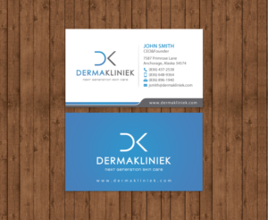 Diseño de Tarjeta de Presentación por chandrayaan.creative para Derma Kliniek | Diseño: #13903200