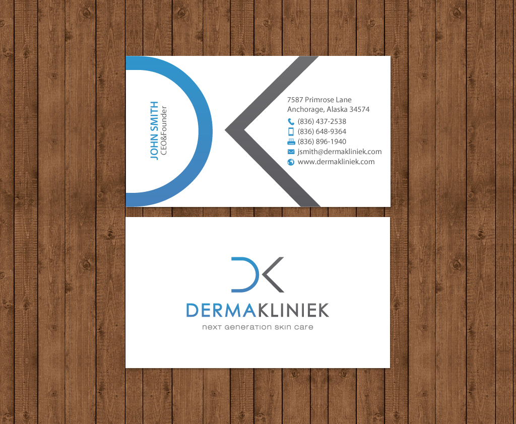Business Card Design by chandrayaan.creative for Derma Kliniek | Design #13904272