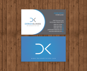 Diseño de Tarjeta de Presentación por chandrayaan.creative para Derma Kliniek | Diseño: #13904287