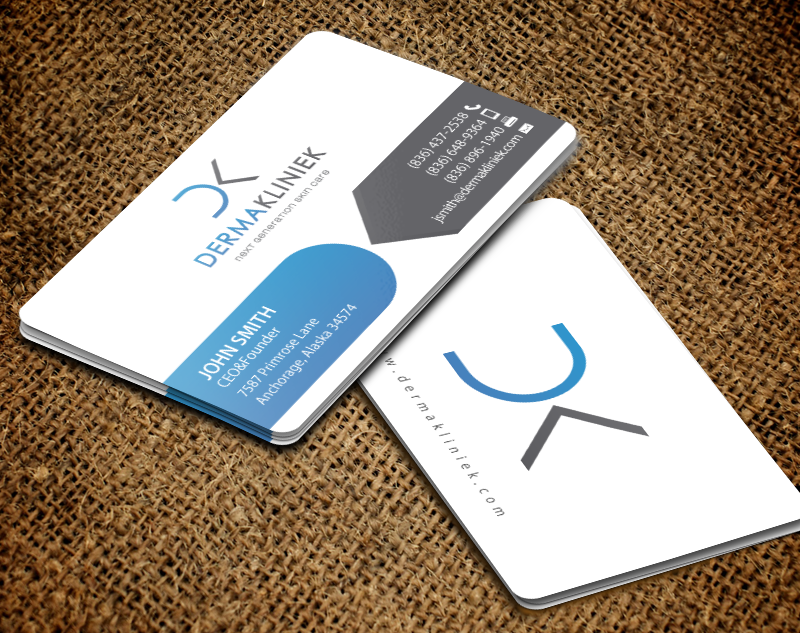 Diseño de Tarjeta de Presentación por chandrayaan.creative para Derma Kliniek | Diseño #13904317