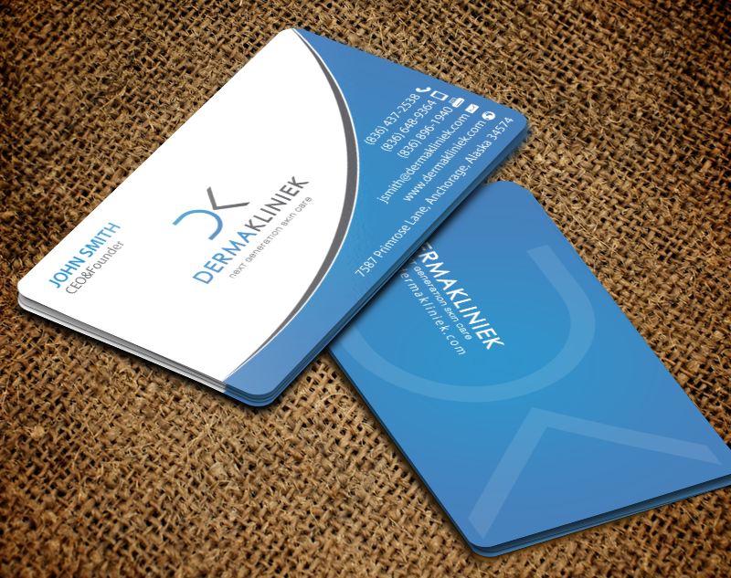 Diseño de Tarjeta de Presentación por chandrayaan.creative para Derma Kliniek | Diseño #13904321