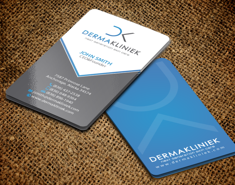 Diseño de Tarjeta de Presentación por chandrayaan.creative para Derma Kliniek | Diseño #13904351